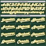 Custom Two Tone Baseball Jersey with Personalized Name and Number in Green and White-Gold Design Personalized Green White-Gold