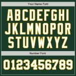 Custom Two Tone Baseball Jersey with Personalized Name and Number in Green and White-Gold Design Personalized Green White-Gold