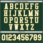 Personalized Green White Gold Varsity Jacket Full-Snap Bomber Letterman Personalized Green White-Gold Bomber Full-Snap Varsity
