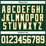 Custom Name Number Hockey Jersey - Personalized Green White Gold Lace Neck Team Personalized Green White-Gold Hockey Lace