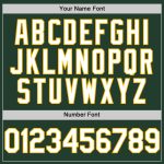 Custom Personalized Green White Gold Baseball Jersey with Team Name and Number - Authentic Design Personalized Green White-Gold