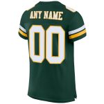 Custom Authentic Football Jersey - Personalized Green White Gold with Team Name & Number Personalized Green White-Gold Mesh