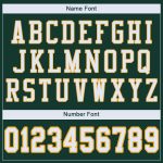 Custom Authentic Football Jersey - Personalized Green White Gold with Team Name & Number Personalized Green White-Gold Mesh