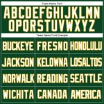 Custom Name Number Baseball Jersey - Personalized Green White Gold Mesh Authentic Throwback Team Design Personalized Green