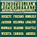 Personalized Green White Gold Football Jersey Authentic Throwback Style Personalized Green White-Gold Mesh Authentic Throwback