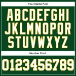 Custom Team Name and Number Football Jersey - Authentic Green White-Gold Mesh Throwback Design Personalized Green White-Gold