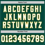 Personalized Green White Gold Football Jersey Authentic Throwback Style Personalized Green White-Gold Mesh Authentic Throwback