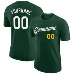 Personalized Green and White Gold Performance T-Shirt for Men and Women Personalized Green White-Gold Performance T-Shirt