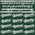 Personalized Authentic Baseball Jersey in Green, White, and Gray - Custom Sports Apparel Personalized Green White-Gray Authentic