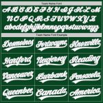 Custom Name Number Personalized Green Gray Authentic Throwback Baseball Jersey Personalized Green White-Gray Authentic Throwback