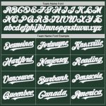 Custom Authentic Baseball Jersey with Personalized Name and Number - Green White Gray Line Design Personalized Green White-Gray