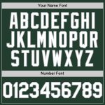 Custom Authentic Baseball Jersey with Personalized Name and Number - Green White Gray Line Design Personalized Green White-Gray