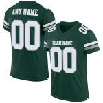 Custom Green White-Gray Mesh Authentic Football Jersey with Personalized Name and Number - Team Support Gear Personalized