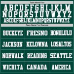 Personalized Green White Gray Authentic Throwback Football Jersey - Customizable Mesh Design Personalized Green White-Gray