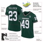 Custom Name Number Throwback Football Jersey - Personalized Green White-Gray Mesh Team Jersey Personalized Green White-Gray