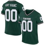 Custom Name Number Throwback Football Jersey - Personalized Green White-Gray Mesh Team Jersey Personalized Green White-Gray