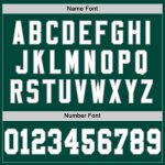 Personalized Green White Gray Authentic Throwback Football Jersey - Customizable Mesh Design Personalized Green White-Gray