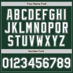Personalized Green White Gray Softball Jersey Unisex Two-Button Design Personalized Green White-Gray Two-Button Unisex Softball