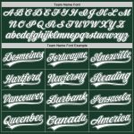 Personalized Green White Gray Softball Jersey Unisex Two-Button Design Personalized Green White-Gray Two-Button Unisex Softball