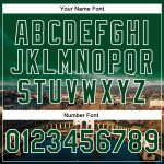 Personalized Lake Merritt Oakland Varsity Letterman Jacket Custom Name & Number Green White 3D Bomber Full-Snap Personalized