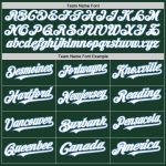 Custom Baseball Jersey with Personalized Name & Number - Green, White, Light Blue, Arm Shapes, Authentic Team Apparel Personalized