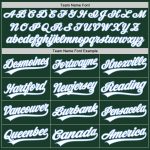 Personalized Authentic Baseball Jersey - Green White Light Blue Design Personalized Green White-Light Blue Authentic Baseball