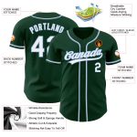 Personalized Authentic Baseball Jersey - Green White Light Blue Design Personalized Green White-Light Blue Authentic Baseball