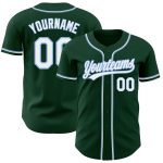 Personalized Authentic Baseball Jersey - Green White Light Blue Design Personalized Green White-Light Blue Authentic Baseball