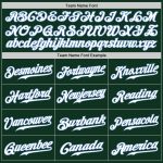 Custom Name Number Authentic Baseball Jersey - Personalized Green White Light Blue Team Jersey Personalized Green White-Light