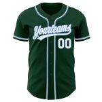 Personalized Authentic Baseball Jersey - Green White Light Blue Design Personalized Green White-Light Blue Authentic Baseball