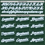 Custom Personalized Baseball Jersey - Green White Light Blue Authentic Sleeveless with Team Name and Number Personalized