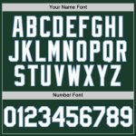 Custom Personalized Baseball Jersey - Green White Light Blue Authentic Sleeveless with Team Name and Number Personalized