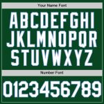 Custom Name Number Authentic Baseball Jersey - Personalized Green White Light Blue Throwback Style Personalized Green White-Light
