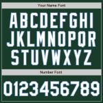 Custom Two-Tone Bomber Jacket with Varsity Letterman Style - Personalized Green White and Light Blue with Custom Name & Number