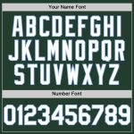 Custom Authentic Baseball Jersey with Personalized Name & Number - Green White-Light Blue Stripe Design Personalized Green