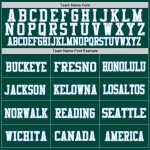 Custom Green White-Light Blue Mesh Football Jersey with Personalized Name and Number - Authentic Team Gear Personalized Green