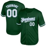 Custom Personalized Baseball Jersey with Name and Number in Green White-Light Blue Mesh - Authentic Throwback Design Personalized
