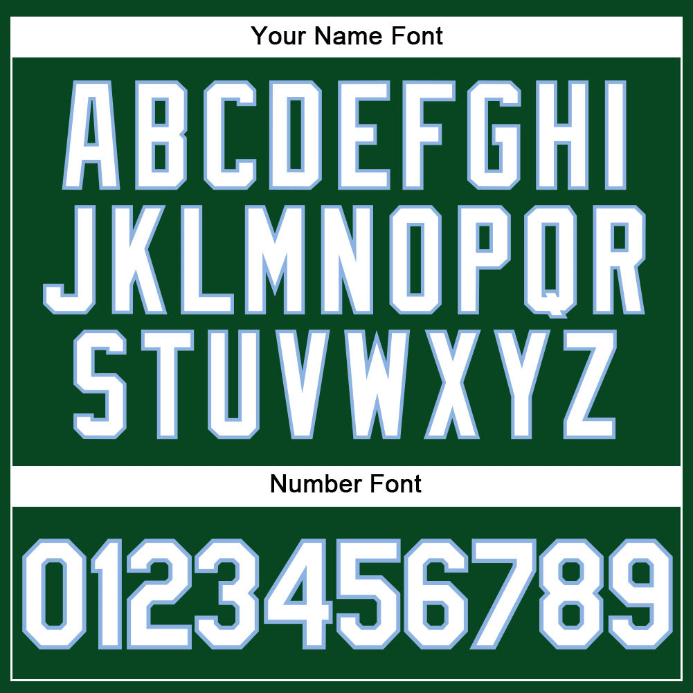 Personalized Green White-Light Blue Performance Vapor Golf Polo Shirt Team Custom Name and Number Custom Name Number Green White Light Blue Performance Golf Polo Shirt Personalized Green White-Light Blue Performance Vapor - Image 5