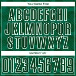 Personalized Soccer Jersey - Green White Lines Sublimation Uniform for Adults and Kids Personalized Green White Lines Sublimation