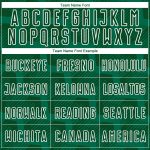 Personalized Soccer Jersey - Green White Lines Sublimation Uniform for Adults and Kids Personalized Green White Lines Sublimation