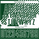 Custom Sublimation Soccer Jersey with Personalized Name and Number - Green White Lines Team Uniform Personalized Green White