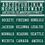 Custom Name and Number Football Jersey - Personalized Green and White Mesh Authentic Style Personalized Green White Mesh