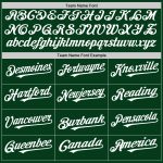 Custom Name Number Baseball Jersey - Authentic Green White Mesh Throwback Team Apparel Personalized Green White Mesh Authentic