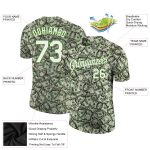 Custom Dollar Performance T-Shirt with Personalized Name & Number in Green White-Neon Green 3D Pattern Design Personalized