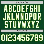 Customizable Authentic Throwback Baseball Jersey - Personalized Green and White Neon Green with Team Name and Number Personalized