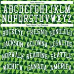 Custom Basketball Jersey with Name and Number - Personalized Green White Neon Green Triangle Shapes Round Neck Suit Personalized