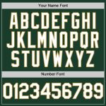Custom Name and Number Personalized Baseball Jersey - Green, White, and Old Gold Sleeveless Authentic Style Personalized