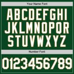 Custom Name and Number Authentic Green White Gold Throwback Baseball Jersey - Personalized Team Apparel Personalized Green