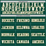 Custom Personalized Football Jersey - Green White Old Gold Mesh with Custom Name & Number Personalized Green White-Old Gold