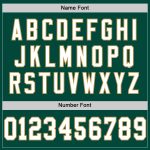 Personalized Authentic Throwback Football Jersey - Green White Old Gold Mesh Classic Style Personalized Green White-Old Gold